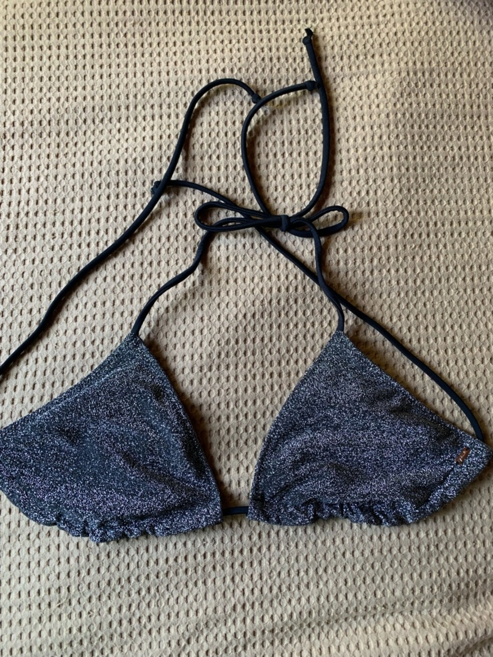 Aerie Sparkle String Triangle Bikini Top